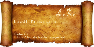Liedl Krisztina névjegykártya